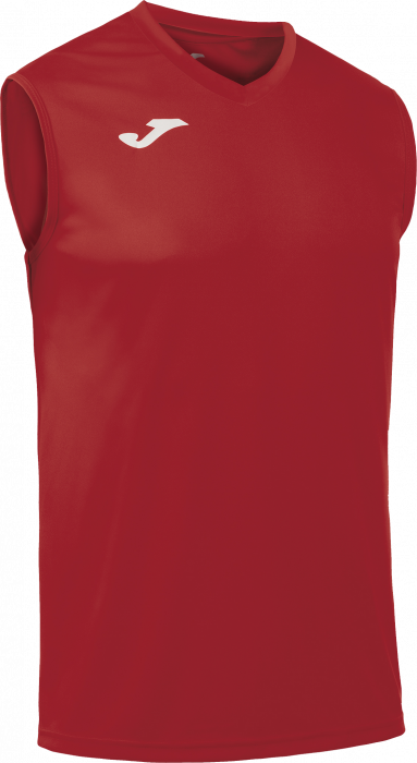 Joma - Combi Sleeveless Shirt - Czerwony & biały