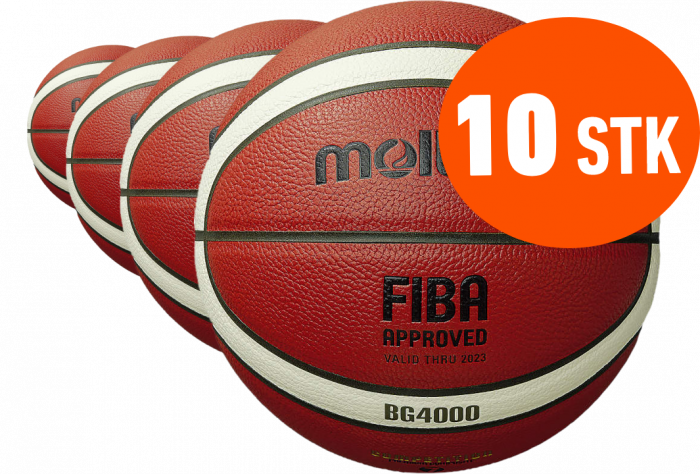 Molten - Model 4000 (Gf) Basketball Str. 7 10 Stk - Orange & hvid