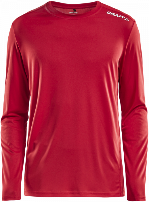 Craft - Rush Langærmet T-Shirt Junior - Rød & hvid