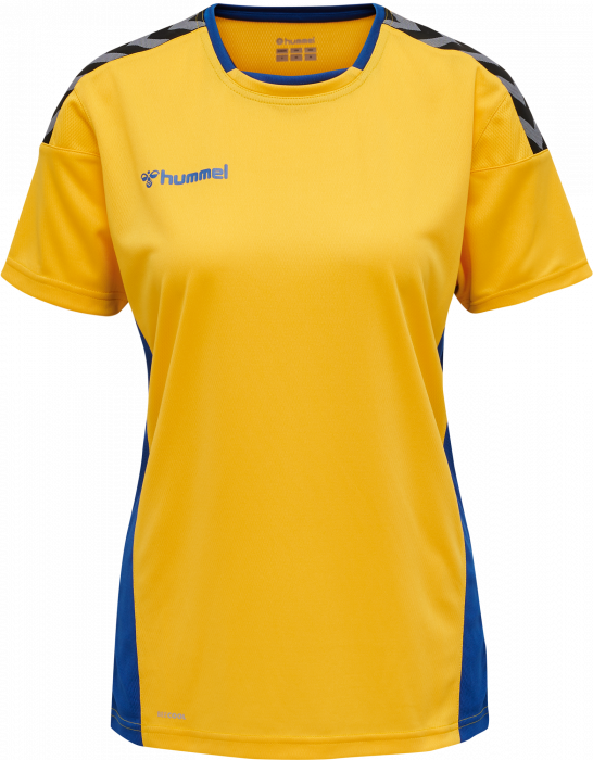 Hummel AUTHENTIC POLY JERSEY WOMAN › Sports Yellow & blue (204921) › 17 Colors › T-shirts & polos › Outdoor
