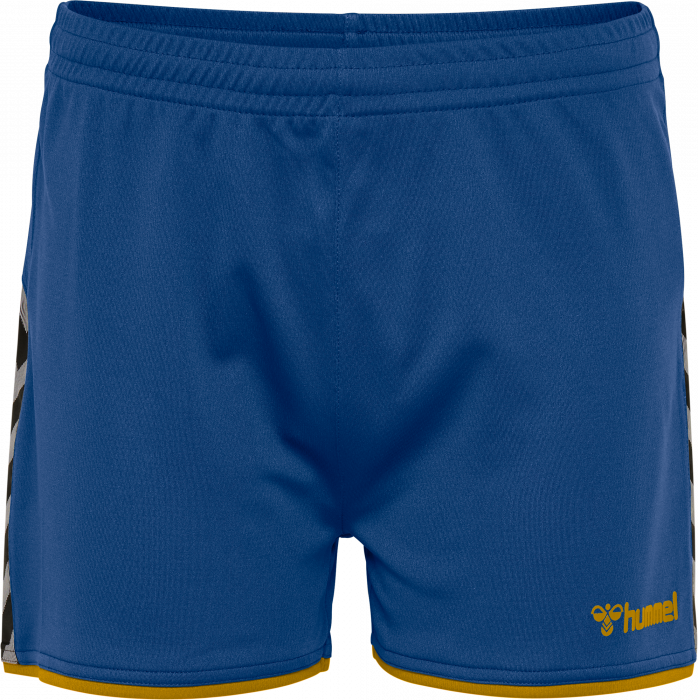 Hummel AUTHENTIC POLY SHORTS WOMAN › True Blue & sports yellow (204926)