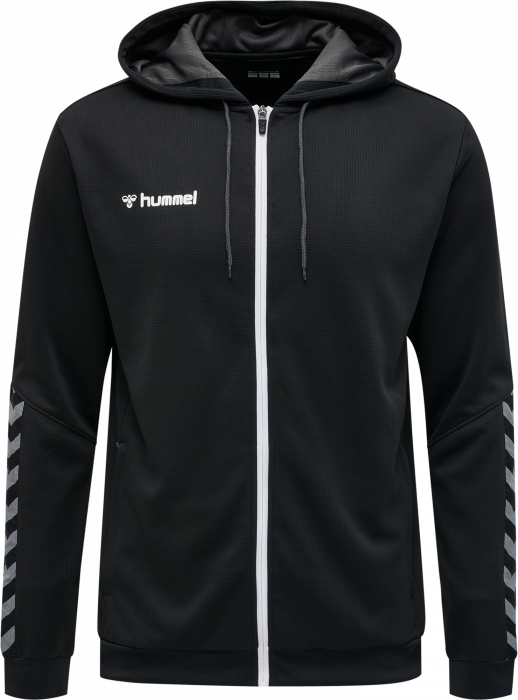 Hummel Poly zip hoodie › Black & white (204937) › Colors › Football