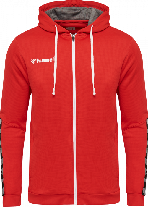 Hummel Authentic Poly zip hoodie › True Red (204937) › Colors › Hoodies & sweatshirts › eSport