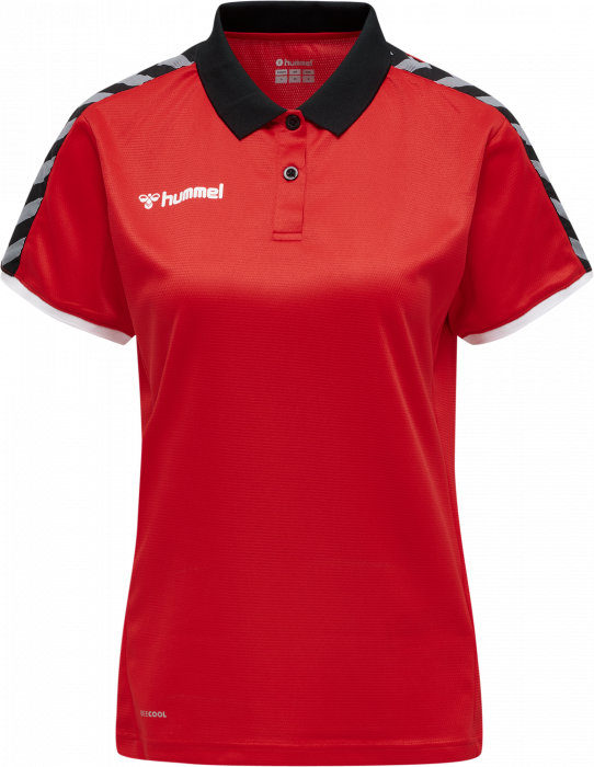 Hummel - Authentic Woman Functional Polo - True Red & czarny