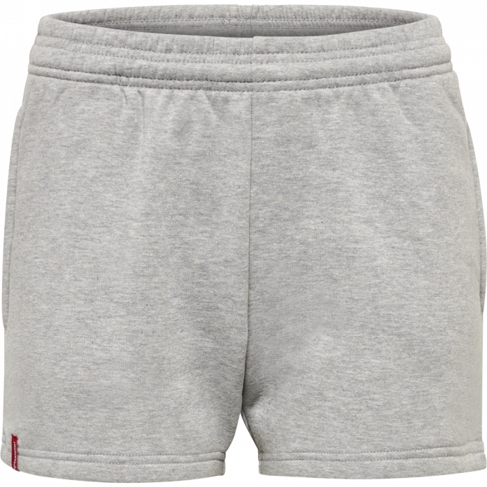 Hummel - Red Basic Sweat Shorts Women - Grey Melange
