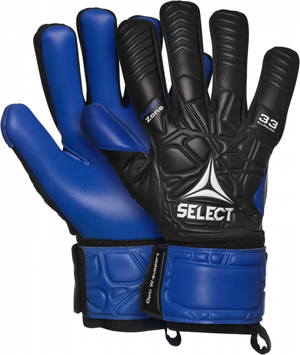 Select - 33 Allround V21 Goalkeeper Gloves - Zwart & blauw