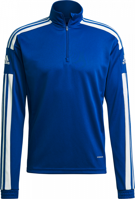 Adidas - Squadra 21 Træningstrøje Med 1/4 Lynlås - Royal blå & hvid