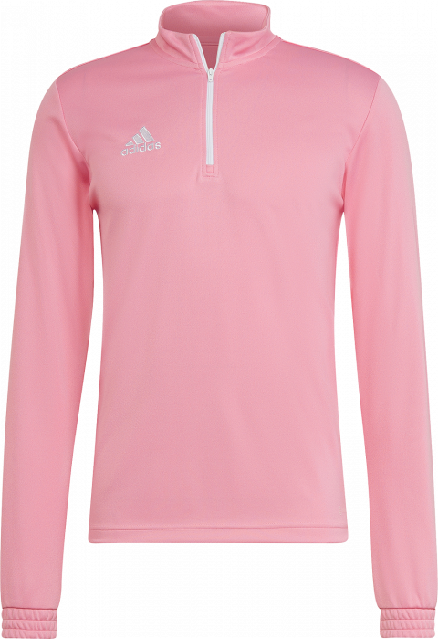 Adidas - Entrada 22 Træning Top With Half Zip Jr - semi pink & blanco
