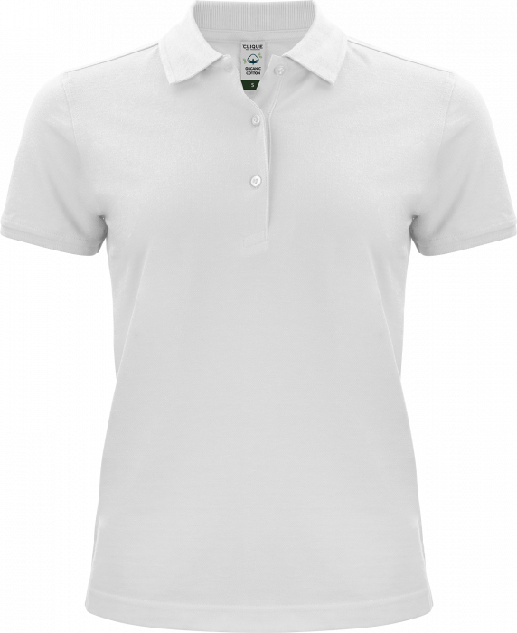 Clique - Classic Organic Polo For Women - Wit