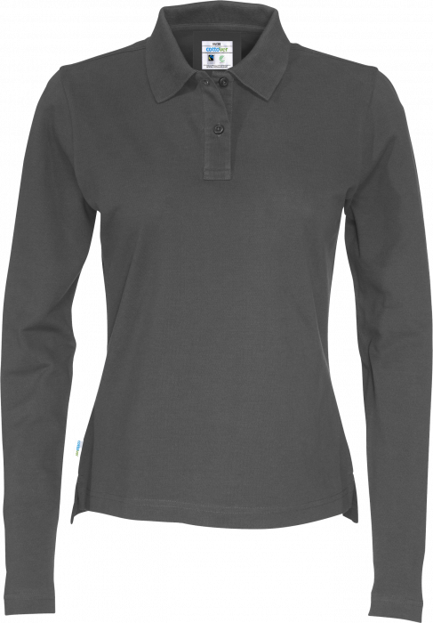 Cottover - Eco Cotton Ls Pique Polo Woman - Charcoal