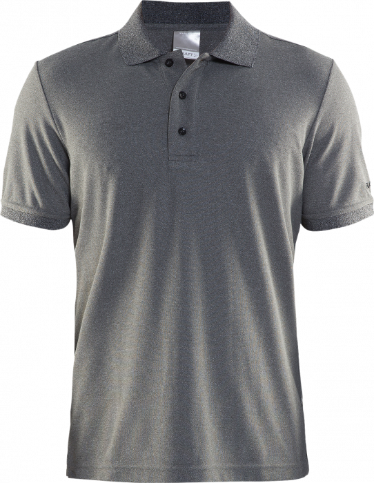 Craft Polo  tee Pique Classic  Dark Grey  Melange 192466 