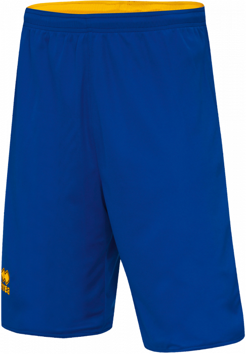 Errea - Chicago Double Vendbar Basketball Shorts - Blå & gul