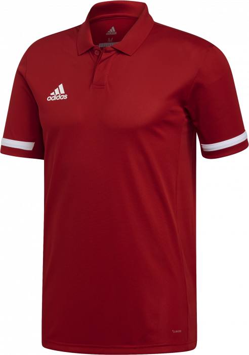 Adidas team 19 polo › Red \u0026 white 