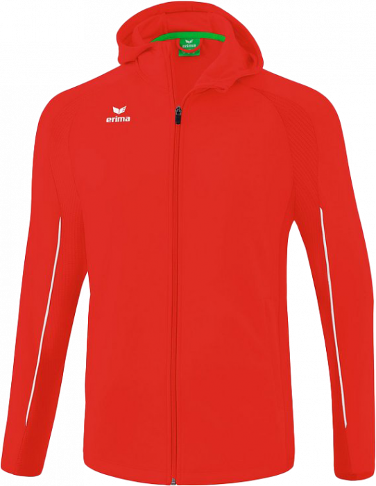 Erima - Ligs Star Traning Jacket With Hood - Rosso & bianco