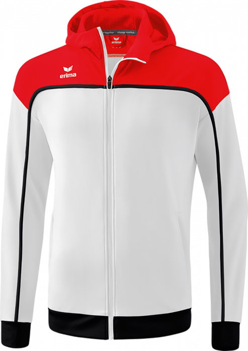 Erima - Change Training Jacket With Hood - Weiß & rot