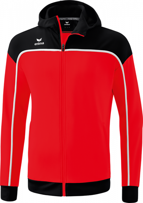Erima - Change Training Jacket With Hood - Röd & svart
