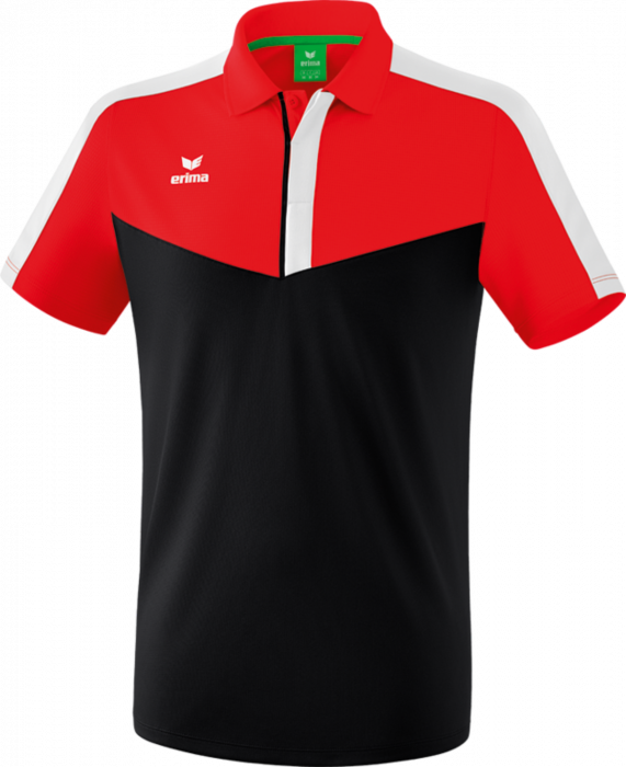 Erima - Squad Polo-Shirt - Rot & schwarz
