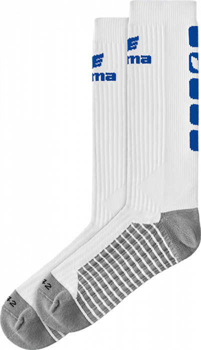 Erima - Classic 5-C Socks Long - Vit & new royal
