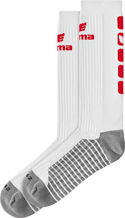 Erima - Classic 5-C Lange Sokker - Hvid & rød