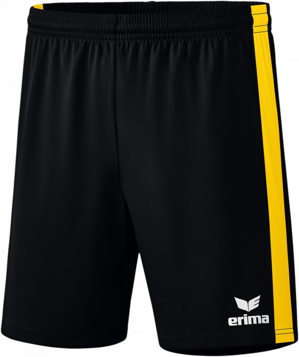 Erima - Retro Star Shorts - Zwart & yellow