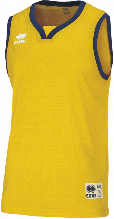 Errea - California Basketball T-Shirt - Gul & mørkeblå