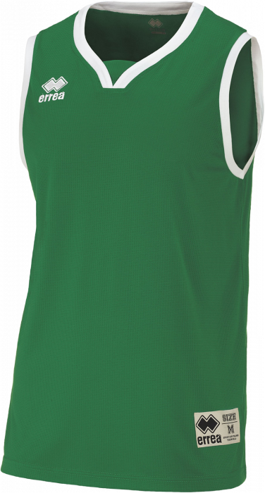 Errea - California Basketball T-Shirt - Grün & weiß