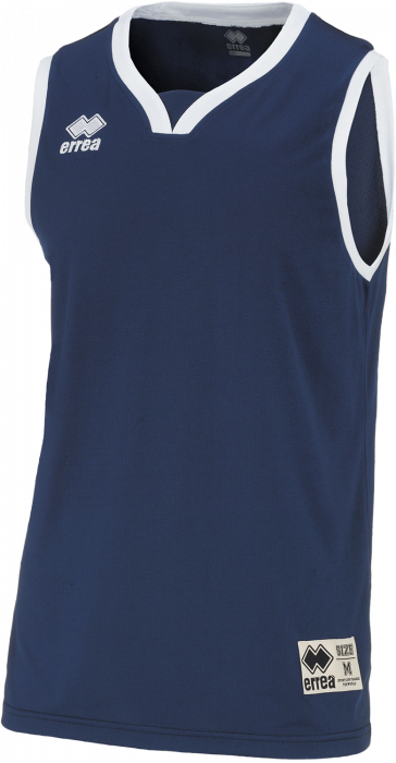 Errea - California Basketball T-Shirt - Navy Blue & biały