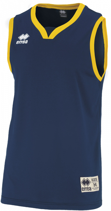 Errea - California Basketball T-Shirt - Navy Blue & giallo