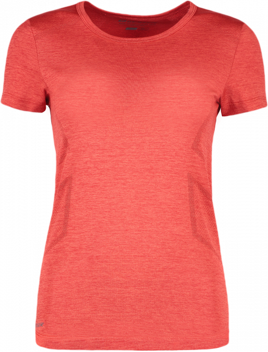 Geyser - Sømløs T-Shirt Dame - Rød Melange