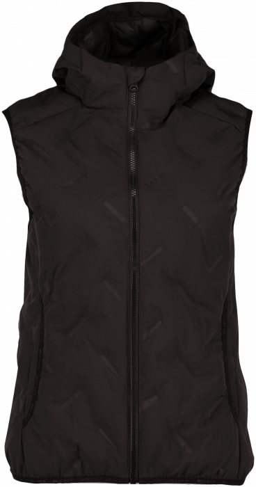 Geyser - Quilted Vest With Hood Women - Czarny