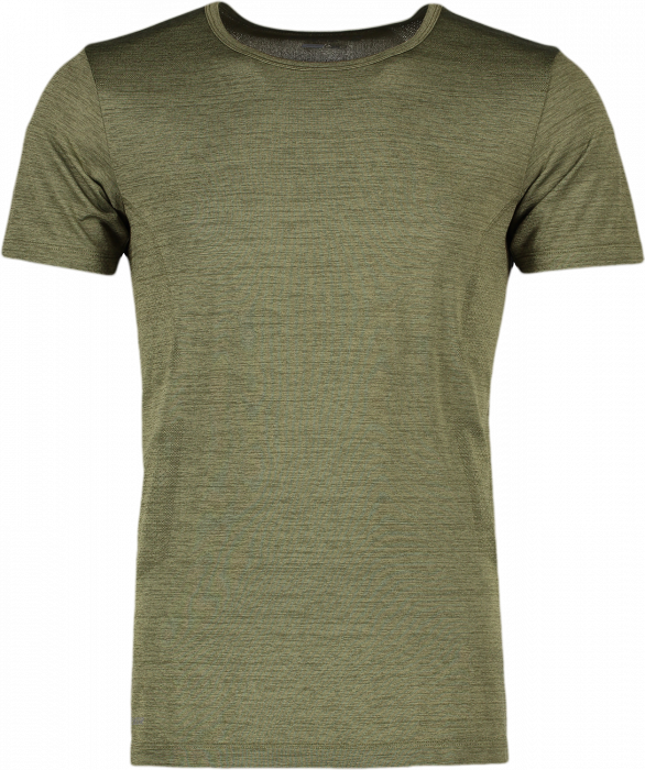 Geyser - Sømløs T-Shirt Herre - Oliven Melange
