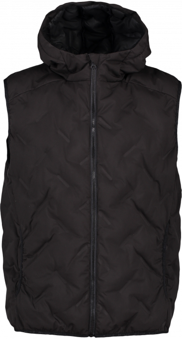 Geyser - Quilted Vest With Hood Men - Czarny
