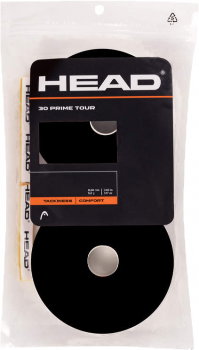 Head - Prime Tour Overgrip 30 Stk Pack - Sort