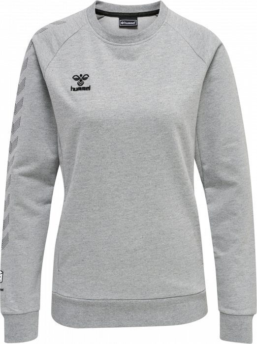 Hummel - Move Grid Cotton Sweatshirt Women - Grey Melange