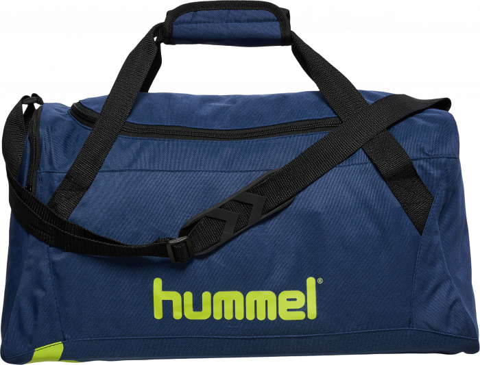 Hummel - Sports Bag Small - Dark Denim  & lime