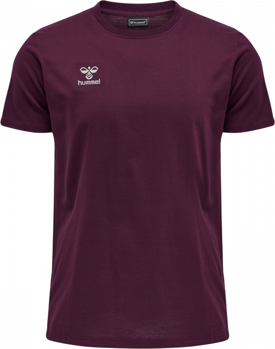 Hummel - Move Grid Cotton T-Shirt - Grape Wine