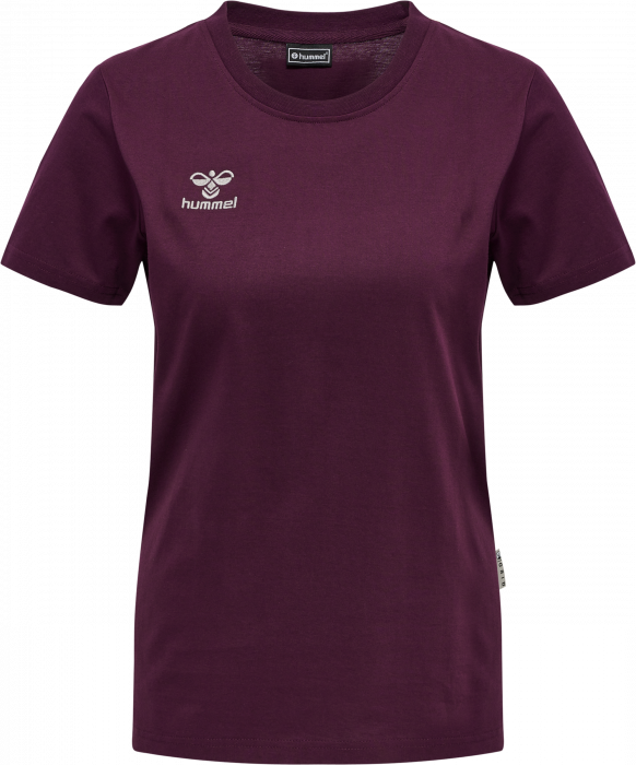 Hummel - Move Grid Cotton T-Shirt Women - Grape Wine