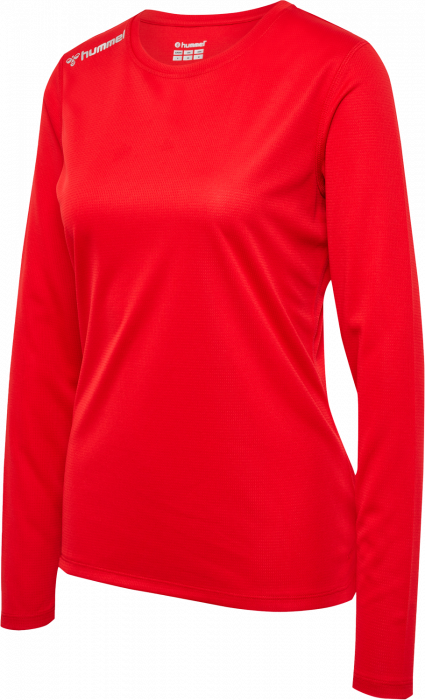 Hummel - Run Langærmet T-Shirt Dame - Tango red