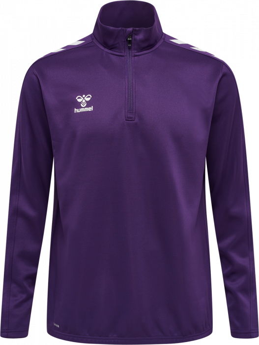 Hummel Core XK half Zip sweater › Purple Reign & white 11 Colors Hoodies & sweatshirts by Fusion