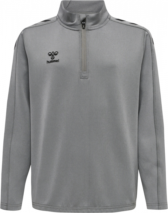 Hummel Core half Zip sweater jr Grey Melange & black (211480) 7 Colors Clothing by Spalding › Football