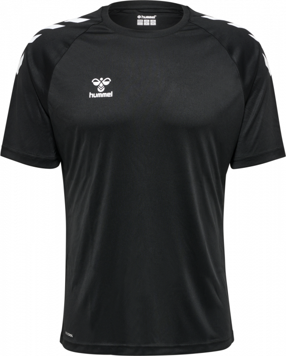 Hummel - Core Xk Poly T-Shirt - Czarny & biały