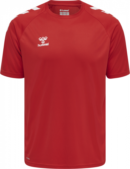 Hummel - Core Xk Poly T-Shirt - True Red & weiß