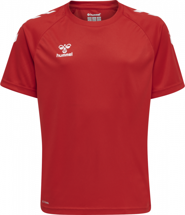 Hummel - Core Xk Poly T-Shirt Jr - True Red & weiß