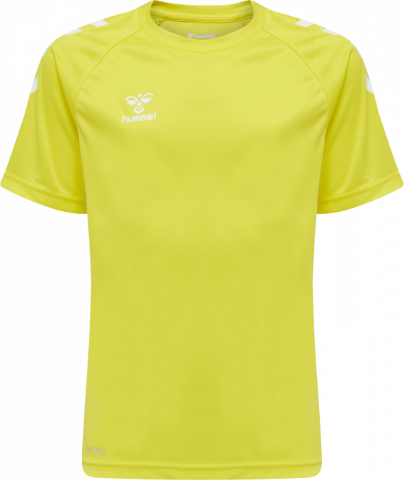 Hummel - Core Xk Poly T-Shirt Jr - Blazing Yellow & blanc