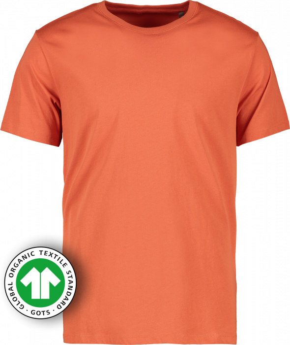 ID Økologisk T-Shirt Herre, Gots Certificeret › Koral (0552) › 7 Farver › og poloer