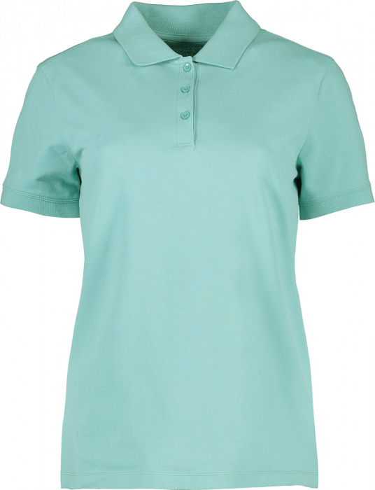 ID - Økologisk Cotton Polo T-Shirt Dame - Støvet Aqua
