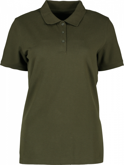 ID - Økologisk Cotton Polo T-Shirt Dame - Oliven