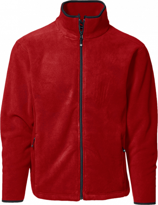 ID - Micro Fleece Cardigan Men - Rouge