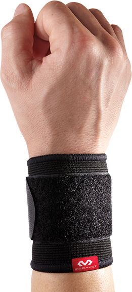 McDavid - Wrist Support Sleeve Adjustable Elastic - Black & scarlet red