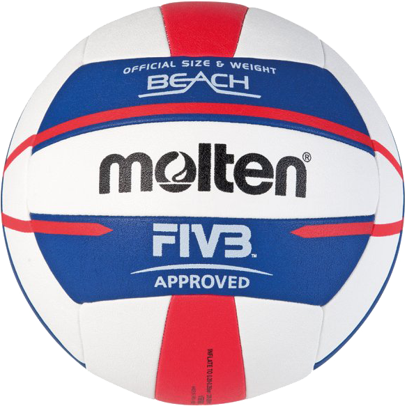 Molten Beachvolleyball BV1500-LB Freizeitball blau weiß silber Gr 5 